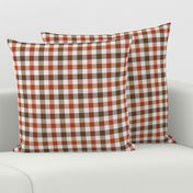 Two Color Gingham Brown and Orange