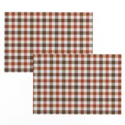 Two Color Gingham Brown and Orange