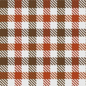 Two Color Gingham Brown and Orange