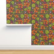 African Nasturtium Garden 1 (Pantone cool brown) 4