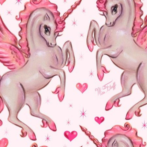 Unicorn Pegasus in Pink - Medium