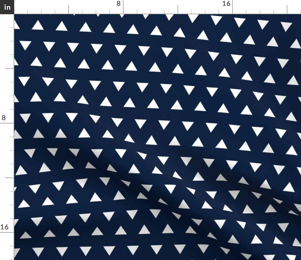 Triangles – Navy  + White Triangle Geometric Baby Kids