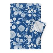 African Nasturtium Garden 1 (Pantone Lapis Blue) white