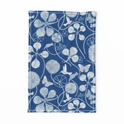 African Nasturtium Garden 1 (Pantone Lapis Blue) white