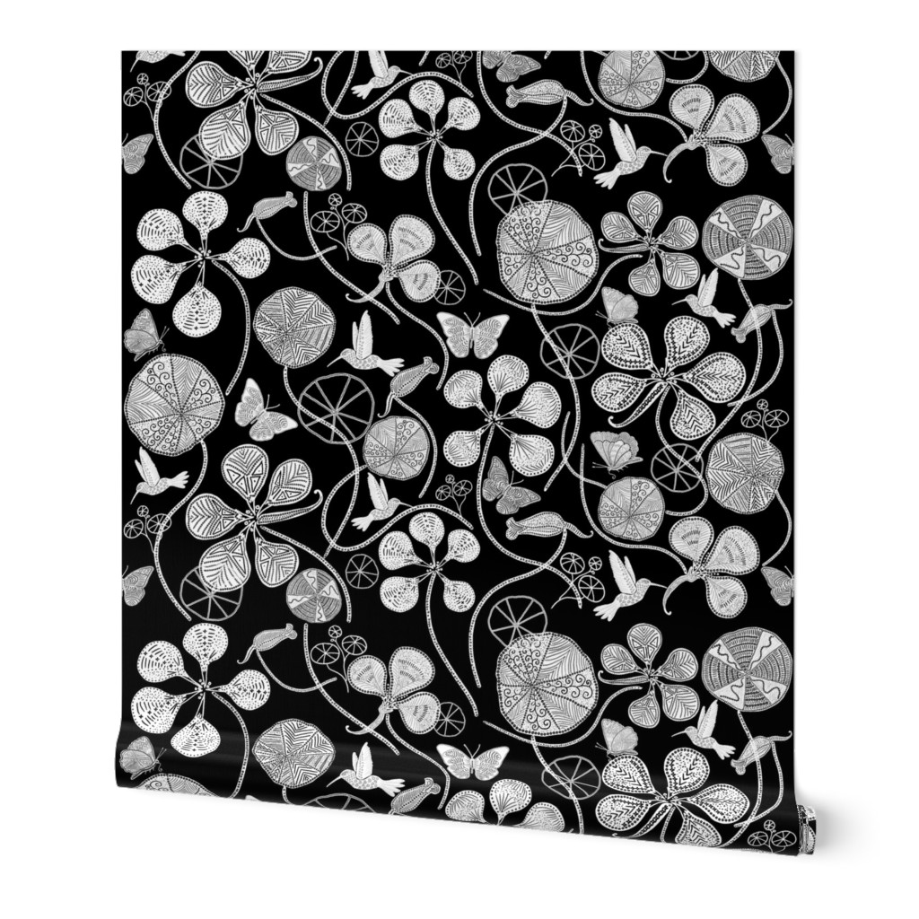 African Nasturtium Garden (Black & White)