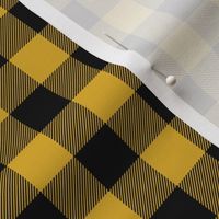 3/4" Black + Mustard Buffalo Plaid – Lumberjack Buffalo Check