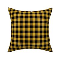 3/4" Black + Mustard Buffalo Plaid – Lumberjack Buffalo Check