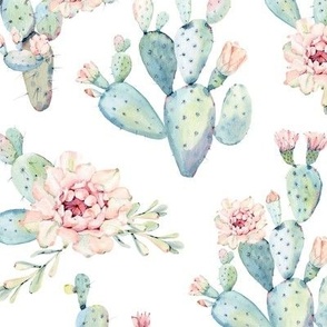 Watercolor Cactus // Large Scale