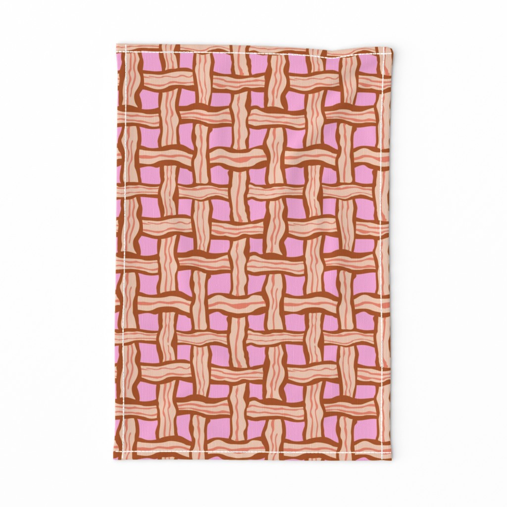 bacon weave on pink