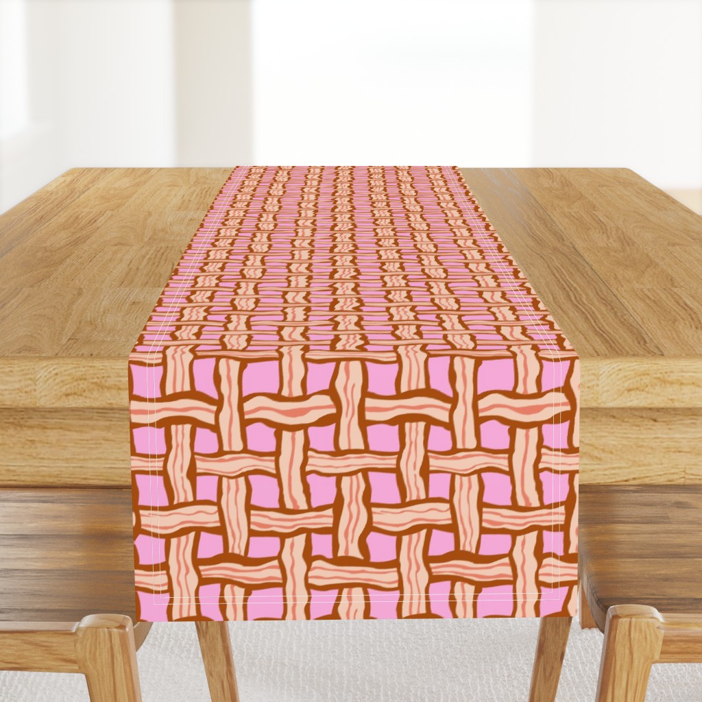 bacon weave on pink