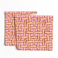 bacon weave on pink