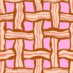 bacon weave on pink