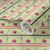 Cherry Blossom Stripe - origami-green