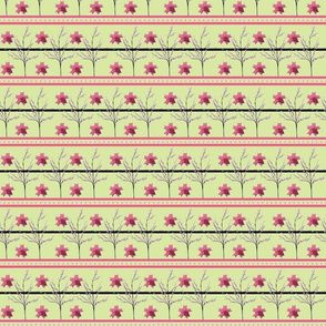 Cherry Blossom Stripe - origami-green