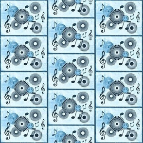 MDZ31 - Small - Musical Daze Tiles in Grey and Blue Pastel