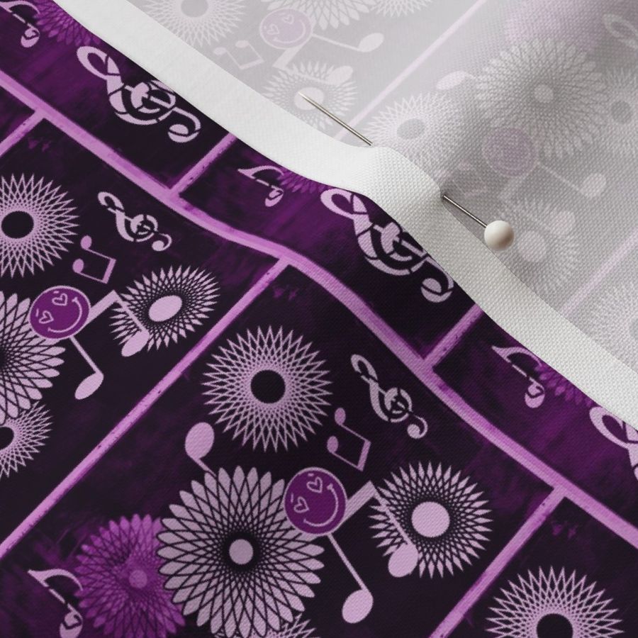 MDZ35 - Small - Musical Daze Tiles in Monochromatic Purple Medley