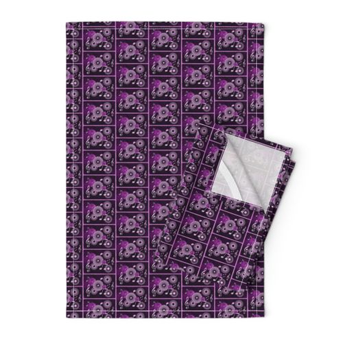 MDZ35 - Small - Musical Daze Tiles in Monochromatic Purple Medley