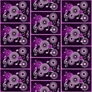MDZ35 - Small - Musical Daze Tiles in Monochromatic Purple Medley