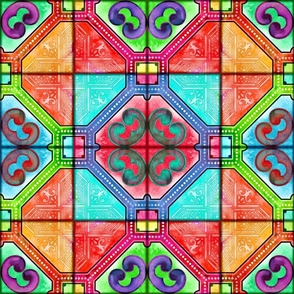 Watercolor Spanish Tiles