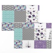 Be A Unicorn - Wholecloth Cheater Quilt - Dark Purple