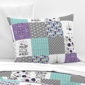 Be A Unicorn - Wholecloth Cheater Quilt - Dark Purple