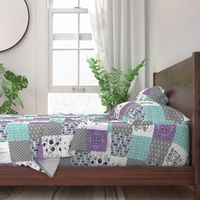 Be A Unicorn - Wholecloth Cheater Quilt - Dark Purple