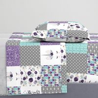 Be A Unicorn - Wholecloth Cheater Quilt - Dark Purple