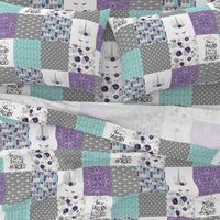 Be A Unicorn - Wholecloth Cheater Quilt - Dark Purple