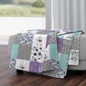 Be A Unicorn - Wholecloth Cheater Quilt - Dark Purple