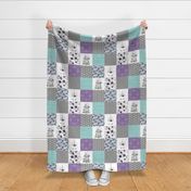 Be A Unicorn - Wholecloth Cheater Quilt - Dark Purple