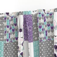 Be A Unicorn - Wholecloth Cheater Quilt - Dark Purple