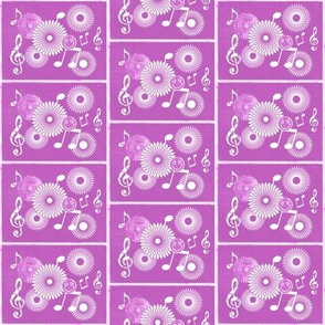 MDZ38 - Small -  Musical Daze Tiles in Monochromatic Lilac Medley