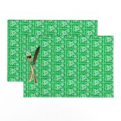 MDZ40 - Small -  Musical Daze Tiles in Monochromatic Kelly Green Medley