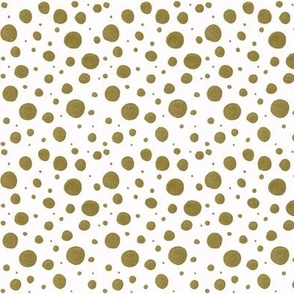 Gold Dots, on White