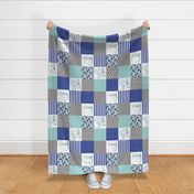 Bright Dragon Tails - Wholecloth Cheater Quilt - Rotated