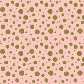 Gold Dots on Pink