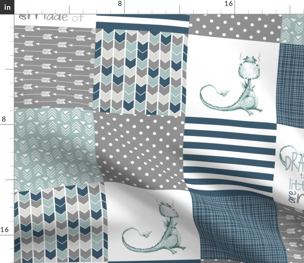 Dragon Tails  - Wholecloth Cheater Quilt