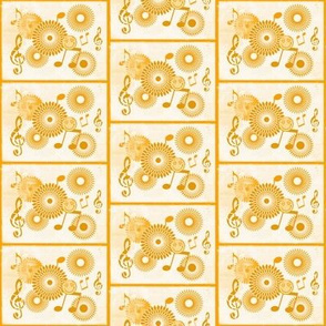 MDZ17 - Small -  Musical Daze Tiles in Golden Butterscotch Delight