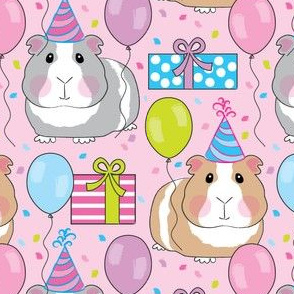 birthday party guinea-pigs-on-pink