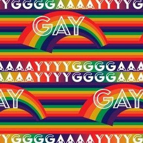 Screaming Rainbow Gay Pattern
