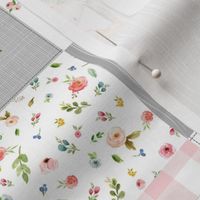 3" Little Lady Woodland Animals Nursery Quilt – Baby Girl Blanket Bedding (pink gray) GL-PG9