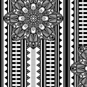 Art Deco Large Scale Black and White