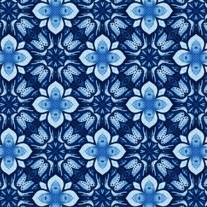 Blue arabesque tile