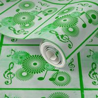 MDZ18 - Small -  Musical Daze Tiles in Green and Grey