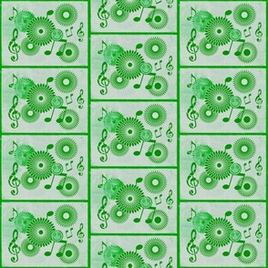 MDZ18 - Small -  Musical Daze Tiles in Green and Grey