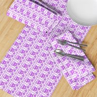 MDZ42 - Small - Musical Daze Tiles in Purple and White