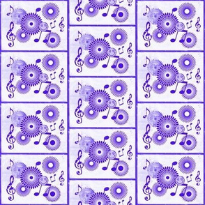 MDZ43 - Small - Musical Daze Tiles in Monochromatic Violet Medley