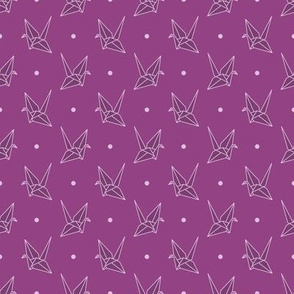 Purple Paper Cranes