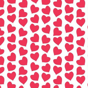 Valentines joy // white background red hearts