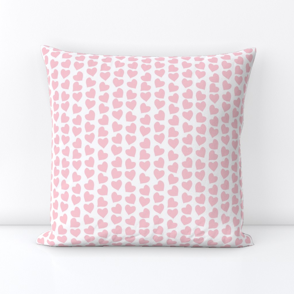 Valentines joy // white background pastel pink hearts